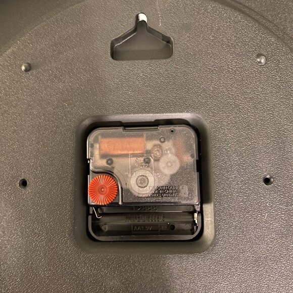 Orange Wall Clock With Temperature & Humidity Non Ticking Silent Battery Operate - Picture 11 of 11